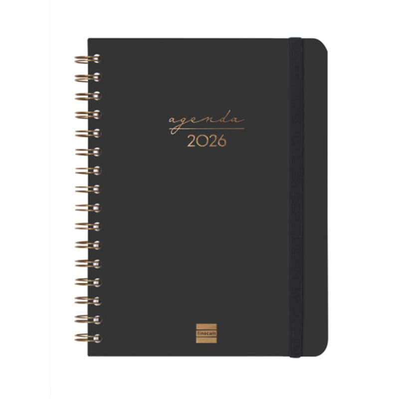AGENDA 2026 TRENDY ALMA E10 155X212MM SEMANA VISTA HORIZONTAL NEGRO FINOCAM 762020126