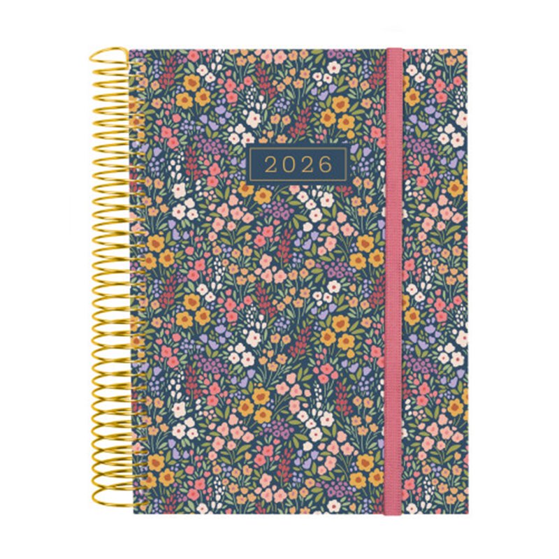 AGENDA 2026 TRENDY DESIGN E10 155X212MM DIA PAGINA FLORA FINOCAM 742313026
