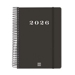 AGENDA 2026 BASIC MY E10 155X212MM DIA PAGINA NEGRO FINOCAM 743526026