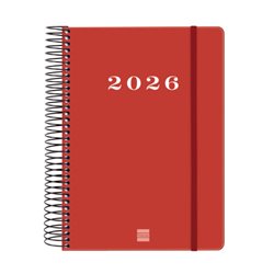AGENDA 2026 BASIC MY E10 155X212MM DIA PAGINA ROJO FINOCAM 743523026