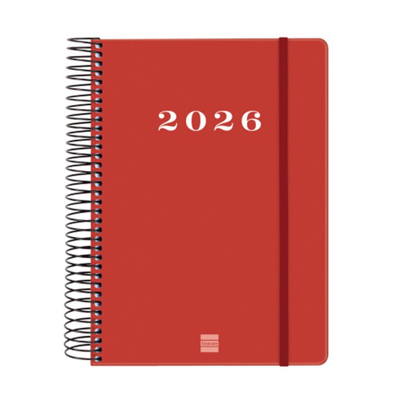 AGENDA 2026 BASIC MY E10 155X212MM DIA PAGINA ROJO FINOCAM 743523026