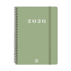 AGENDA 2026 BASIC MY E10 155X212MM SEMANA VISTA HORIZONTAL VERDE FINOCAM 743502026