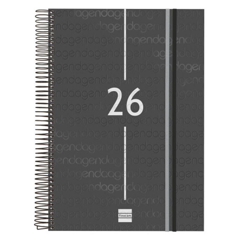 AGENDA 2026 BASIC YEAR E40 210X297MM DIA PAGINA NEGRO FINOCAM 741116026