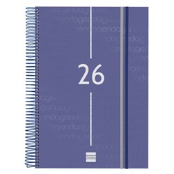AGENDA 2026 BASIC YEAR E40 210X297MM DIA PAGINA AZUL FINOCAM 741111026