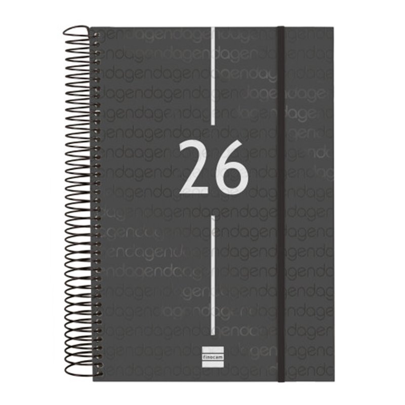 AGENDA 2026 BASIC YEAR E11 165X242MM DIA PAGINA NEGRO FINOCAM 742076026