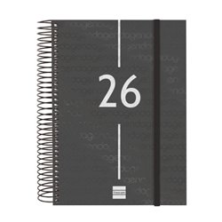AGENDA 2026 BASIC YEAR E10 155X212MM DIA PAGINA NEGRO FINOCAM 741106026