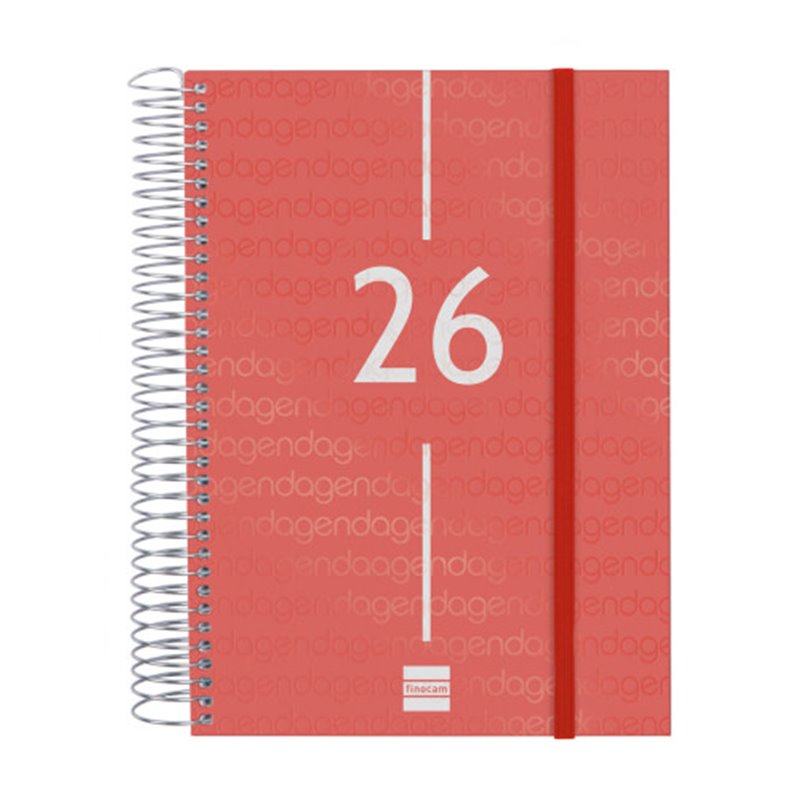 AGENDA 2026 BASIC YEAR E10 155X212MM DIA PAGINA ROJO FINOCAM 741103026