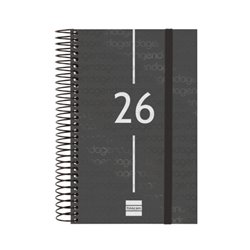 AGENDA 2026 BASIC YEAR E5 117X181MM DIA PAGINA NEGRO FINOCAM 741096026