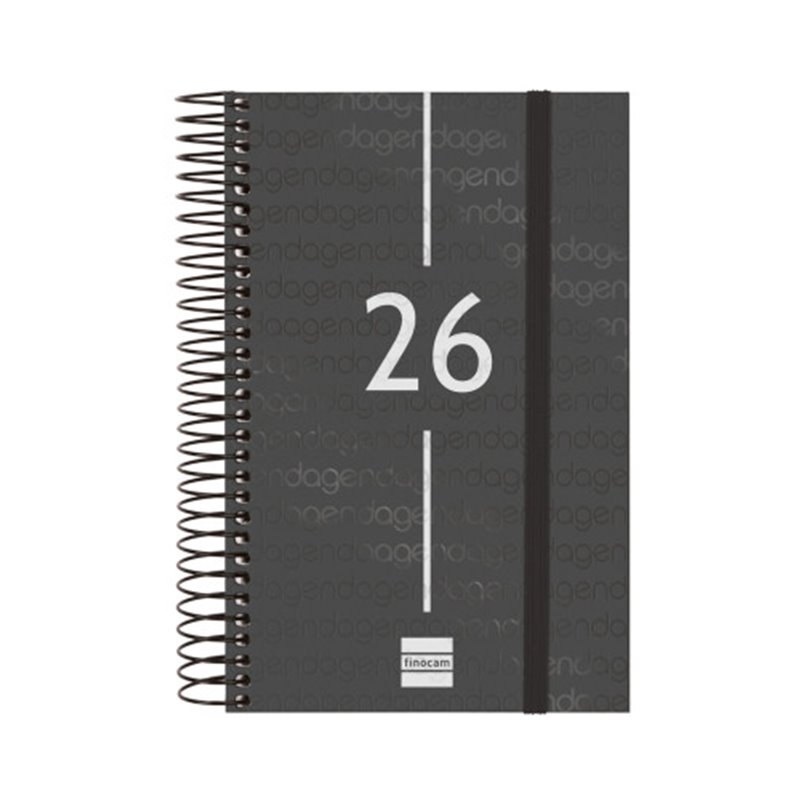 AGENDA 2026 BASIC YEAR E5 117X181MM DIA PAGINA NEGRO FINOCAM 741096026