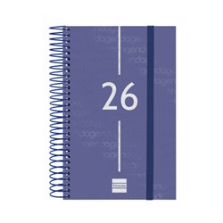 AGENDA 2026 BASIC YEAR E5 117X181MM DIA PAGINA AZUL FINOCAM 741091026