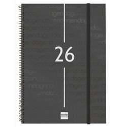 AGENDA 2026 BASIC YEAR E40 210X297MM SEMANA VISTA HORIZONTAL NEGRO FINOCAM 741466026