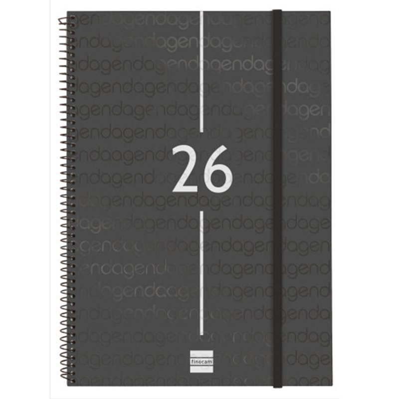 AGENDA 2026 BASIC YEAR E40 210X297MM SEMANA VISTA HORIZONTAL NEGRO FINOCAM 741466026
