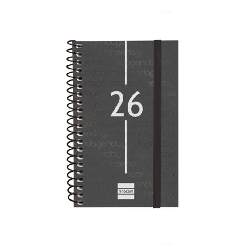 AGENDA 2026 BASIC YEAR E3 79X127MM SEMANA VISTA HORIZONTAL NEGRO FINOCAM 741426026
