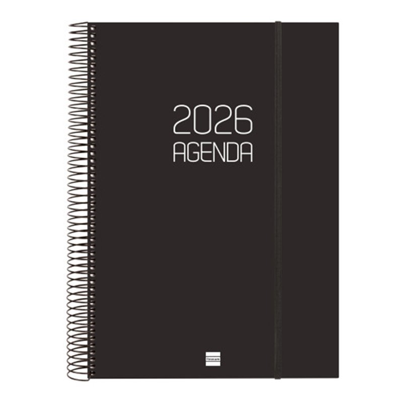 AGENDA 2026 BASIC OPAQUE E40 210X297MM DIA PAGINA NEGRO FINOCAM 742926026