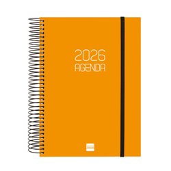 AGENDA 2026 BASIC OPAQUE E10 155X212MM DIA PAGINA NARANJA FINOCAM 742912926