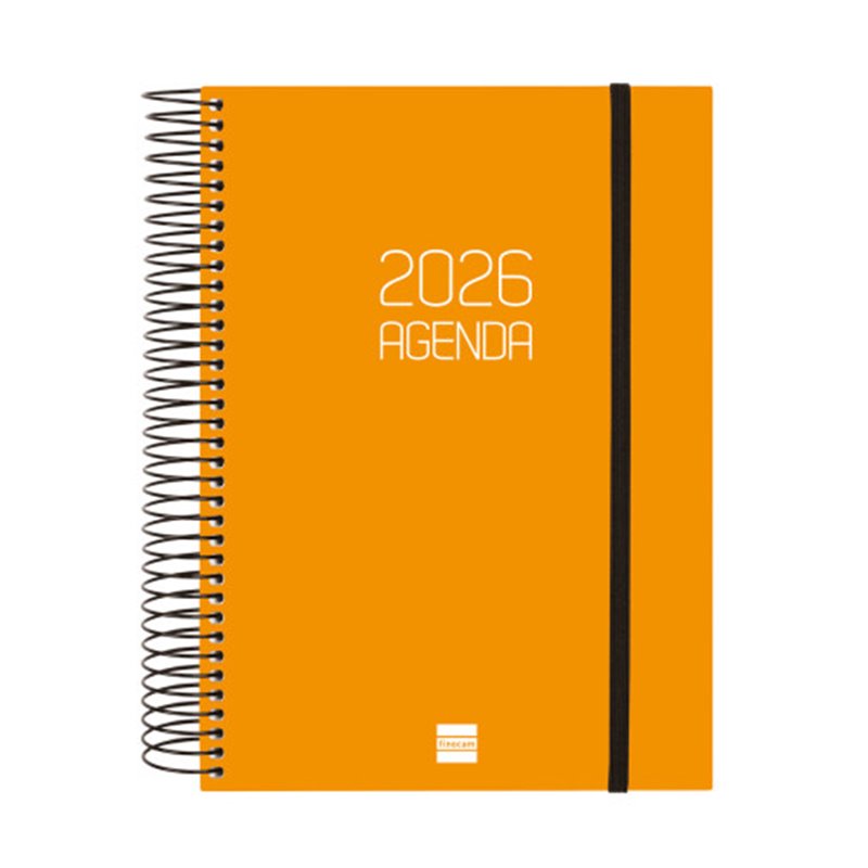 AGENDA 2026 BASIC OPAQUE E10 155X212MM DIA PAGINA NARANJA FINOCAM 742912926