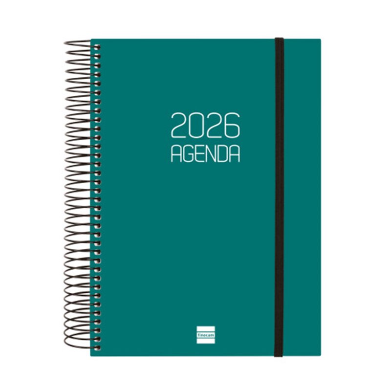 AGENDA 2026 BASIC OPAQUE E10 155X212MM DIA PAGINA VERDE FINOCAM 742912026