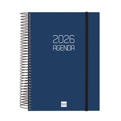AGENDA 2026 BASIC OPAQUE E10 155X212MM DIA PAGINA AZUL FINOCAM 742911026