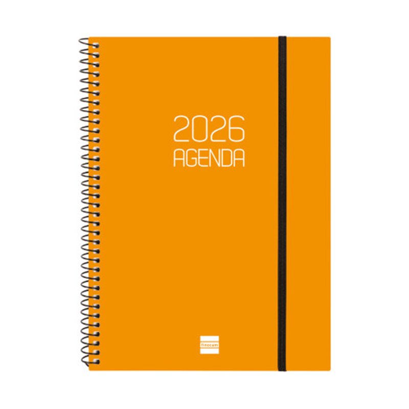 AGENDA 2026 BASIC OPAQUE E10 155X212MM SEMANA VISTA HORIZONTAL NARANJA FINOCAM 742762926