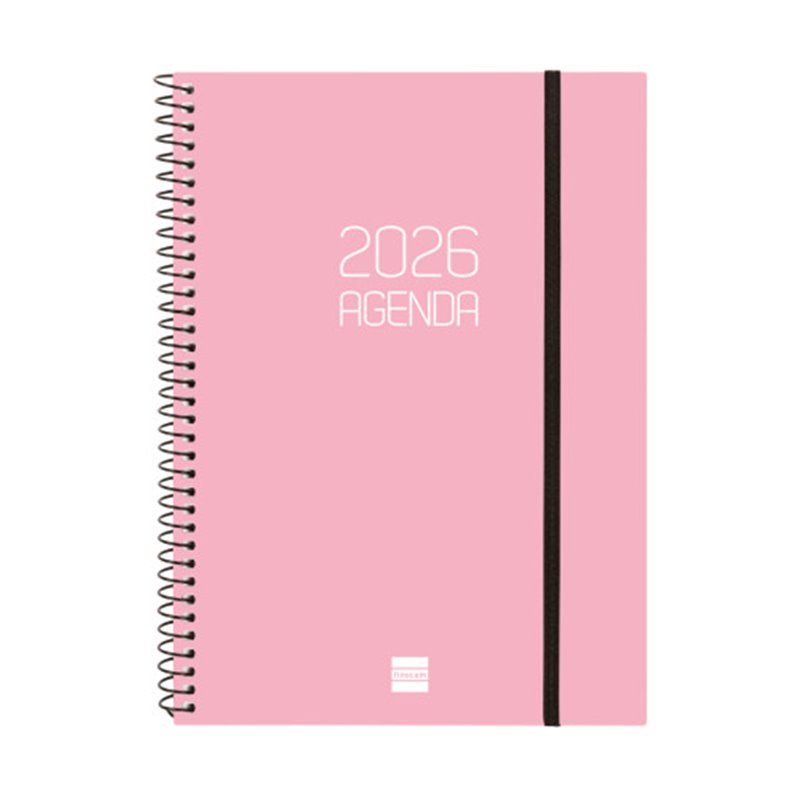 AGENDA 2026 BASIC OPAQUE E10 155X212MM SEMANA VISTA HORIZONTAL ROSA FINOCAM 742764526