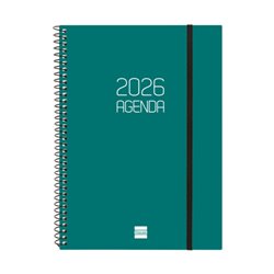 AGENDA 2026 BASIC OPAQUE E10 155X212MM SEMANA VISTA HORIZONTAL VERDE FINOCAM 742762026