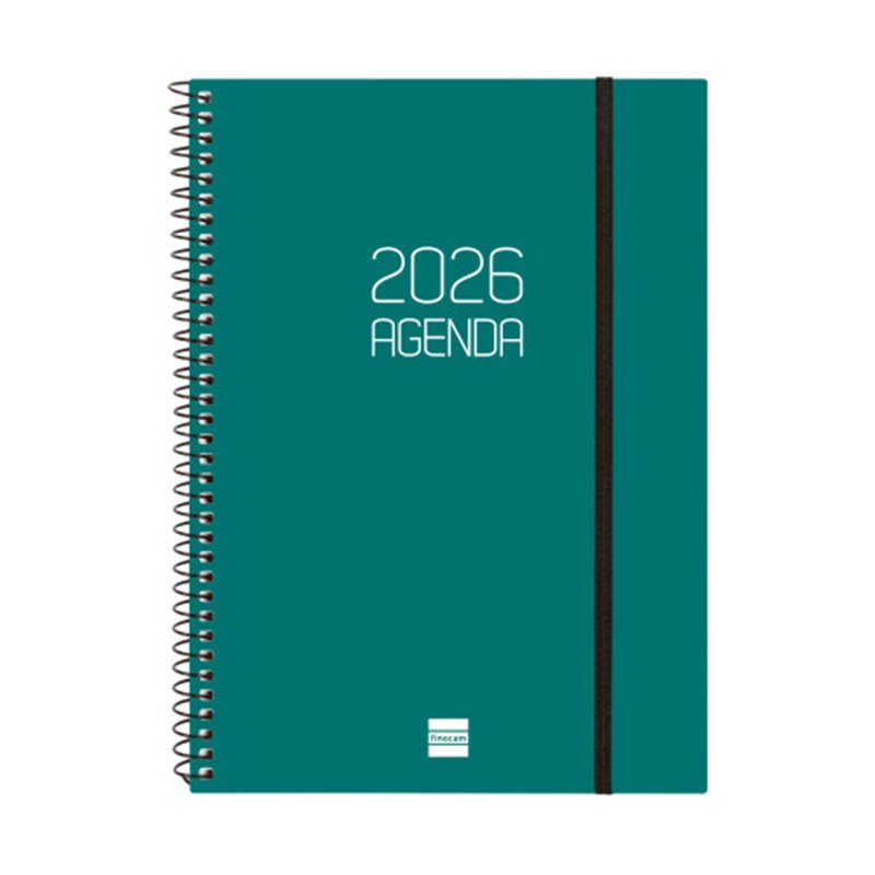 AGENDA 2026 BASIC OPAQUE E10 155X212MM SEMANA VISTA HORIZONTAL VERDE FINOCAM 742762026