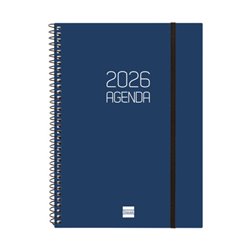 AGENDA 2026 BASIC OPAQUE E10 155X212MM SEMANA VISTA HORIZONTAL AZUL FINOCAM 742761026