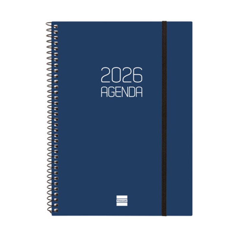 AGENDA 2026 BASIC OPAQUE E10 155X212MM SEMANA VISTA HORIZONTAL AZUL FINOCAM 742761026