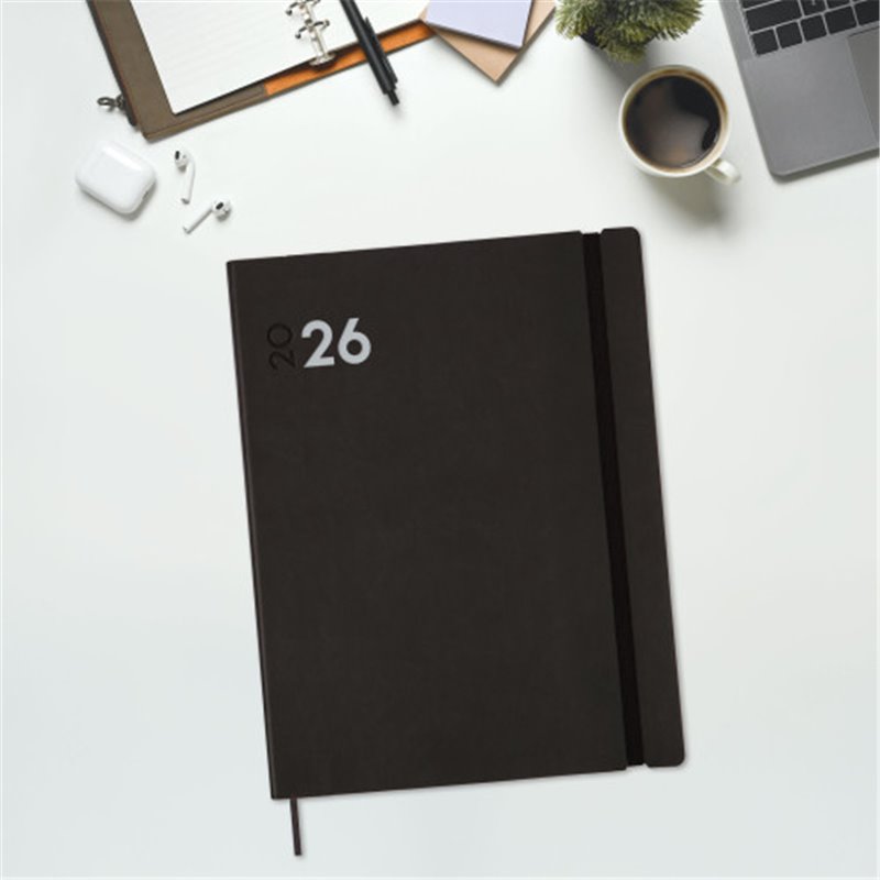 AGENDA 2026 DYNAMIC MARA Y12 210X270MM DIA PAGINA NEGRO FINOCAM 621186026