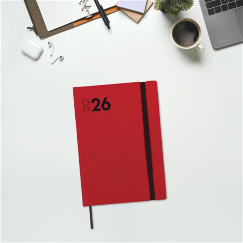 AGENDA 2026 DYNAMIC MARA Y10 140X204MM SEMANA VISTA VERTICAL ROJO FINOCAM 621123026