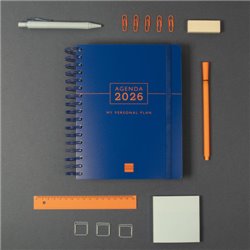 AGENDA 2026 TEMPUS 1/4 155X217MM DIA PAGINA AZUL FINOCAM 626301026