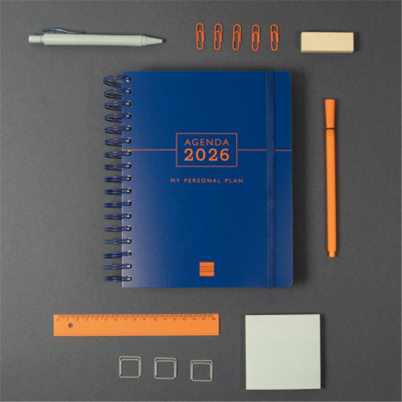 AGENDA 2026 TEMPUS 1/4 155X217MM DIA PAGINA AZUL FINOCAM 626301026
