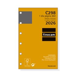 RECAMBIO ANUAL 2026 C298 CLASSIC602 73X114MM DIA PAGINA FINOCAM 201310026