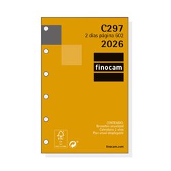 RECAMBIO ANUAL 2026 C297 CLASSIC602 73X114MM 2 DIAS PAGINA FINOCAM 201280026
