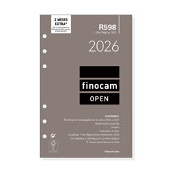 RECAMBIO ANUAL 2026 R598 OPEN500 117X181MM DIA PAGINA FINOCAM 711670026