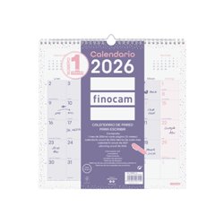 CALENDARIO 2026 PARED TRENDY CHIC ESCRIBIR 300X300MM MORADO FINOCAM 787002726