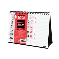 CALENDARIO 2026 SOBREMESA NEUTRO NUMEROS GRANDES+NOTAS S 210X150MM FINOCAM 781370026