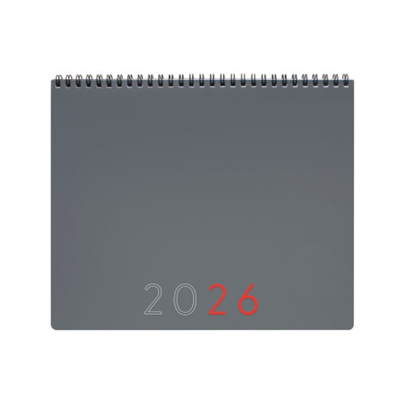 PLANIFICADOR 2026 MES VERTICAL+NOTAS 250X200MM GRIS INTERNACIONAL FINOCAM 625505026