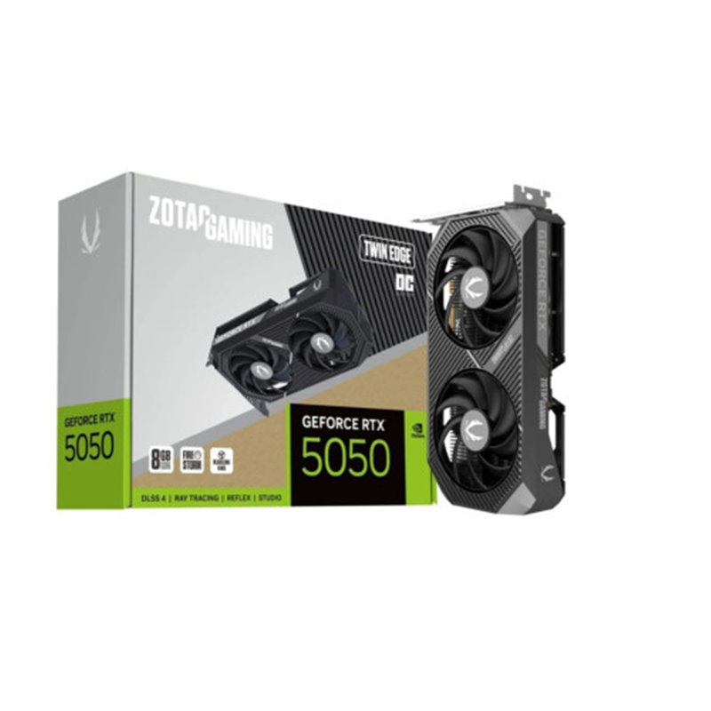 VGA ZOTAC RTX 5050 TWING EDGE OC 8GB,NV,RTX5050,8GB,GDDR6,128BIT,1HDMI+3DP,2 VENTILADORES (ZT-B50500H-10M)