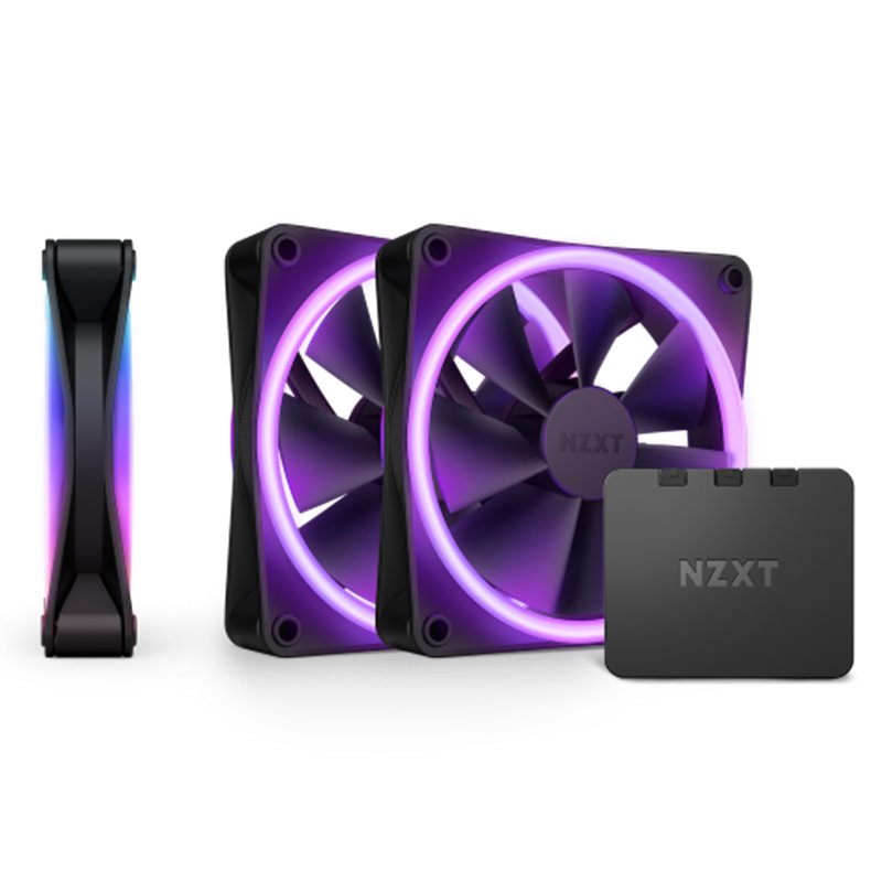 NZXT F120 RGB DUO Triple Pack Carcasa del ordenador Ventilador 12 cm Negro 3 pieza(s)