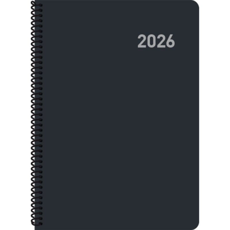 AGENDA 2026 ROMA D/P 15x21 NEGRA CON ESPIRAL CASTELLANO INGRAF 356409