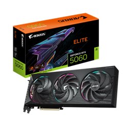 GIGABYTE AORUS GeForce RTX 5060 ELITE 8G Tarjeta Gráfica - 8GB GDDR7, 128bit, PCI-E 5.0, 2722 MHz Frecuencia del núcleo, 3 x Dis