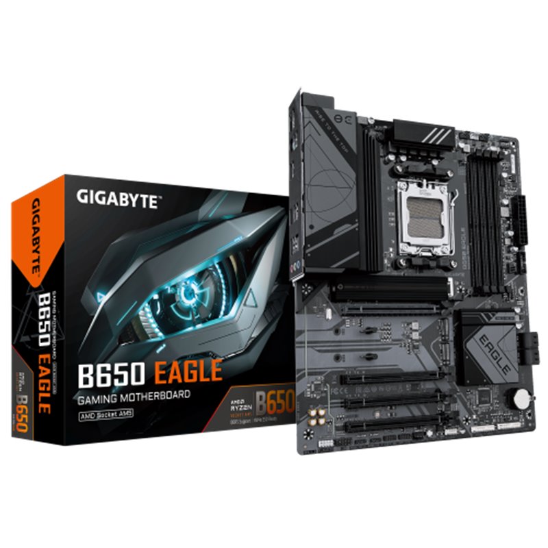 PLACA GIGABYTE B650 EAGLE,AMD,AM5,B650,4DDR5,256GB,HDMI+DP,4SATA3+3M.2,GBLAN,4USB3.2+2TYPE-C,ATX