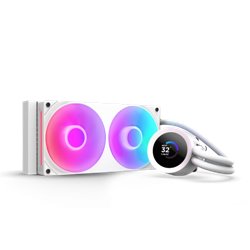 NZXT KRAKEN 240 RGB V2 - 240MM AIO LIQUID COOLER W/ 1.54IN. DISPLAY & RGB CORE FAN ENTRY VERSION (WHITE)