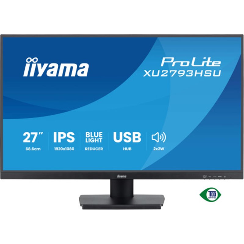 IIYAMA MONITOR PROLITE XU2793HSU-B7, 27" IPS, 1H 1DP, 2x2.0, 100HZ, 300CD