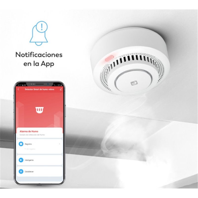 DETECTOR DE SEGURIDAD DE HUMOS SMART WIFI GARZA 401345C