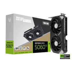 VGA ZOTAC RTX 5060 TI 16GB TWIN EDGE,NV,RTX5060TI,16GB,GDDR7,128BIT,1HDMI+3DP,2 VENTILADORES (ZT-B50620E-10M)