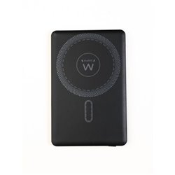 EWENT POWERBANK ULTRASLIM MAGSAFE® 5000MAH  PD 20W, 1X USB-C (IN/OUT), 1X USB-A PORT, 104X67X8’55MM, 112GR, BLACK