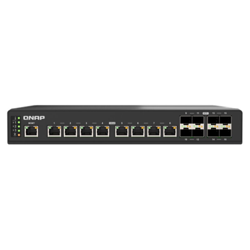 QNAP QSW-IM3216-8S8T switch Gestionado 10G Ethernet (100/1000/10000) Negro