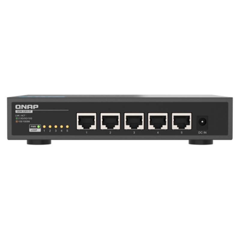 QNAP QSW-3205-5T switch No administrado 10G Ethernet (100/1000/10000) Escritorio Negro